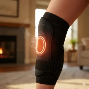 A recovery device with built-in heat therapy features for soothing tight calf muscles and lower leg pain.