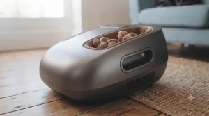 Control panel showing adjustable intensity settings on a shiatsu foot massager.